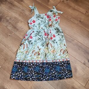 Floral Kids Dress with Bow Straps